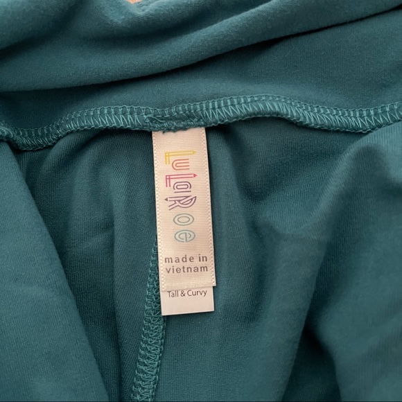 LuLaRoe 3-soft leggings fuchsia, black w/white swirl and teal TALL and CURVY - Picture 2 of 4